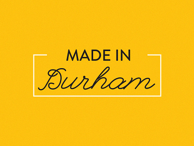 Made In Durham co durham durham golden hand handwriting in label made modern packaging type typography vintage written yellow