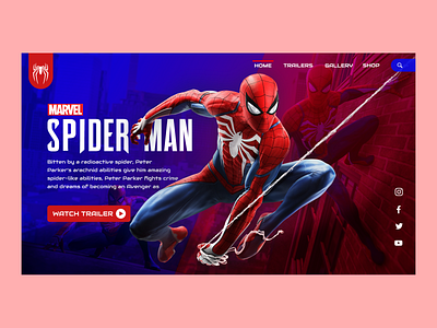 Spider-man Web Design captain america comics design iron man marvel marvel studios marvelcomics movies peter parker photoshop spider spider man spiderman spiderverse superhero ui ux web design webdesign