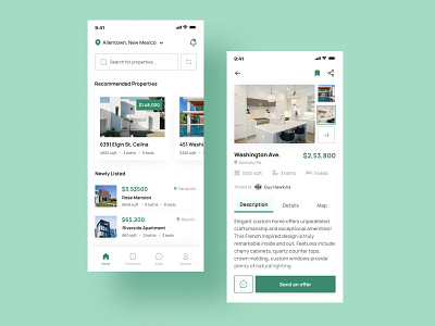 Real Estate App apartment app home home rent house minimal mobile mobile app property app property rent real estate agency real estate app real estate branding realestate rent ui design ui ux