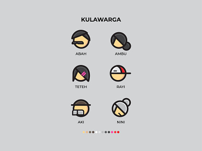Kulawarga - Icon Pack family happy icon illustration vector