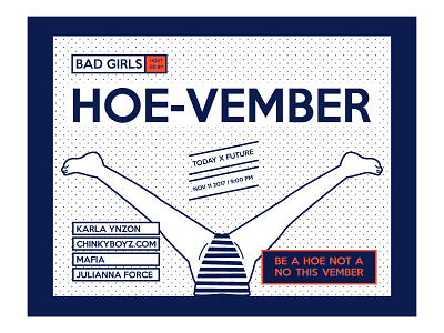 Hoe-Vember Poster gig hoe poster