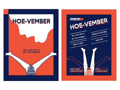 Hoe-Vember Poster 2 clean design gig hoe illustration poster