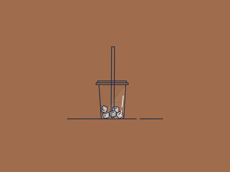 But First, Coffee 2d animation but first coffee coffee ice line art minimalist motion simple lines