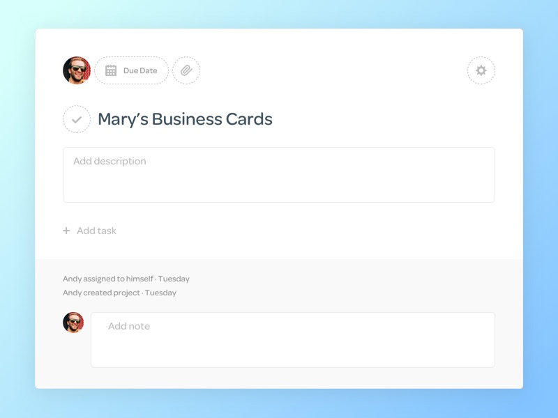 Freelance Project Manager App UI by Andy Crone on Dribbble