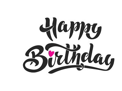 Happy birthday lettering. Vector illustration. birthday design icon illustration logo typography vector