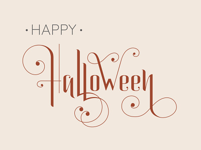 Happy halloween holiday lettering