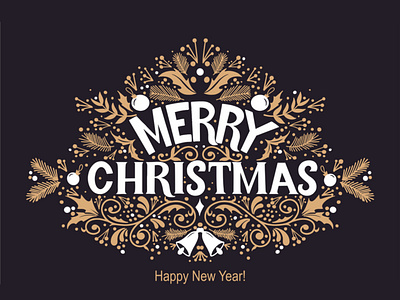 Merry christmas lettering. Vector illustration. branding christmas design icon illustration logo typography vector