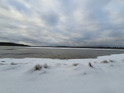 winter river Volga river