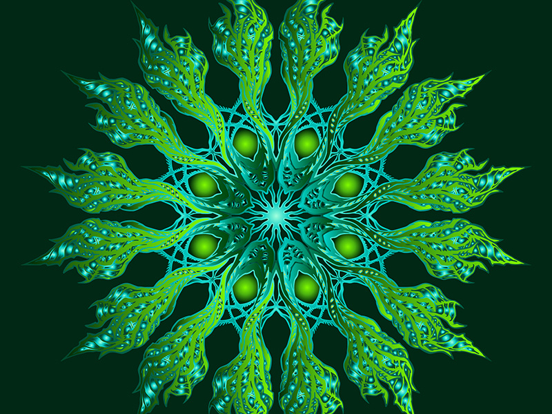 Alien Mandala Vector 2 by allabouticon on Dribbble