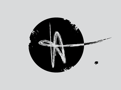 K. caligraphy logo personal vector