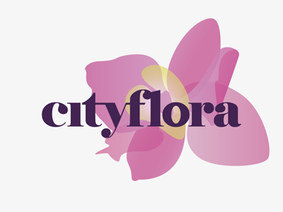 Cityflora / Logo v3 cityflora logo orchid pink v3 violet webdevel