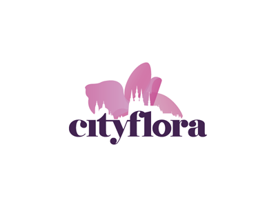 Cityflora / Logo v4 castle cityflora logo orchid pink prague violet webdevel