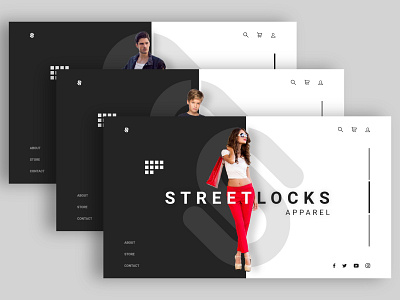 Streetlocks Apparel adobe xd clothing brand ui user interface ux web design website