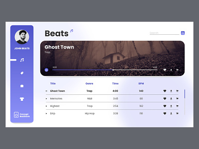 Concept Beat Store adobe xd beat store music ui uiux user interface ux web design website