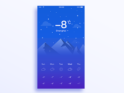 snow&1000Follows interface weather