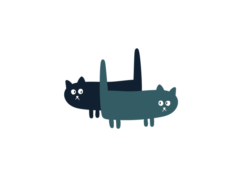 Two Cats Logo by Yuliya Beloni on Dribbble