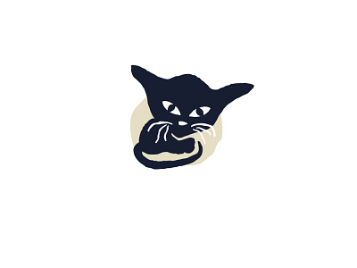 Cute Black Kitty Logo