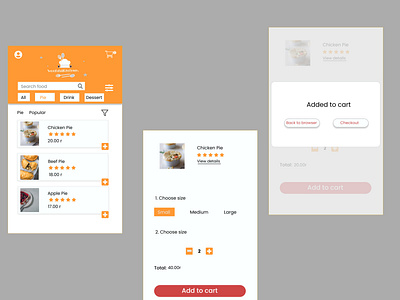 Food App design logo ui ux