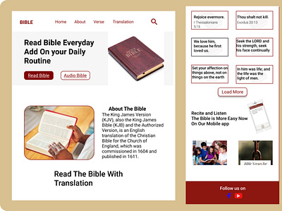 Kjv Bible app design ui ux