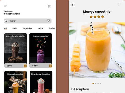 Smoothie design ui ux