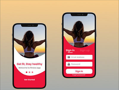 Fitness app ty typography ui ux