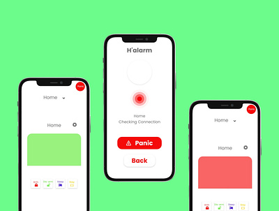 Home alarm design logo typography ui ux