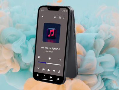 Music Player design typography ui