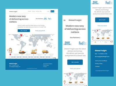 Freight design illustration typography ui ux