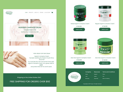 Ingram's Product website design ui