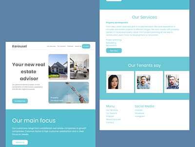 Landing Page Property Management design typography ui ux