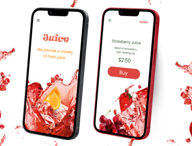 Fruit Juice Mobile App design ui