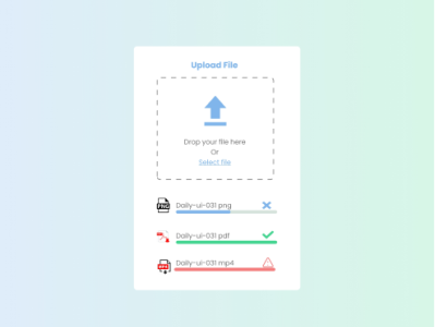 File Upload design ui