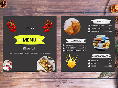 Food / Drink Menu