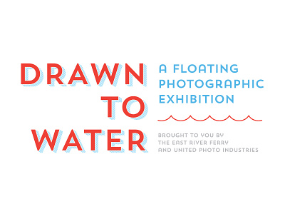 Drawn To Water (Final Logo) blue branding logo red trend sans typography waves
