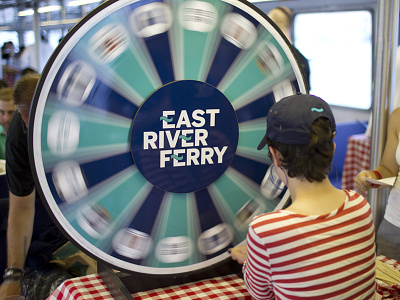 East River Ferry Prize Wheel blue branding east river ferry ferry prize wheel turquoise