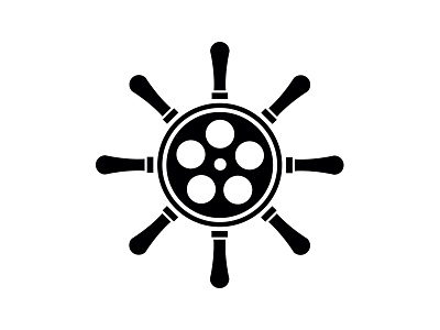 Navy Yard Films Logo aquatic black branding film icon identity nautical navy navy yard ship wheel wheel