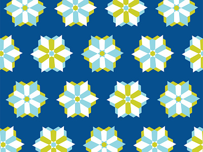 P&H Holiday Pattern blue green holiday illustration magazine pattern snowflake star