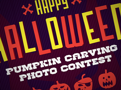 Halloween Contest Poster halloween orange poster pumpkin purple typography