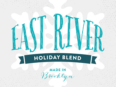 East River Ferry Holiday Gift Label bombshell pro coffee coffee label gray holiday gift label pacific northwest ribbon rough turquoise