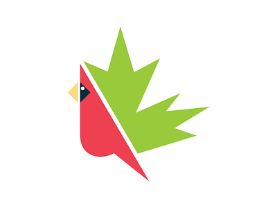 Spa / Event Icon Concept branding cardinal catskills greens icon identity illustration illustration design leaf location logo maple leaf newyorkcity red spa vector