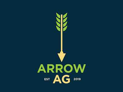 Arrow AG Concept Identity arrow blue branding corn farm farming green icon identity illustration logo plant typography