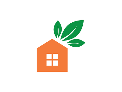 New Leaf Homes Concept branding builders design green house house illustration housing identity illustration leaf leaves orange vector
