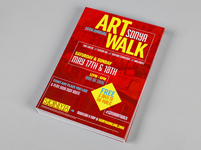 SONYA Art Walk 2014 art walk open studios postcard print red sonya yellow