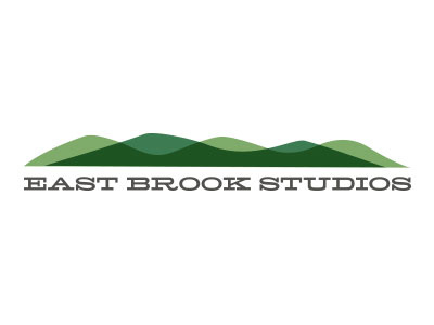 East Brook Studios Logo Concept art artists east brook studios hellenic wide mountains slab serif studios transparency