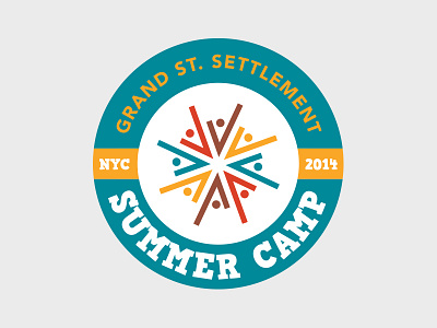 Grand St. Settlement Summer Camp Crest - Concept 1 camp circle crest identity logo non profit nyc people summer summer camp