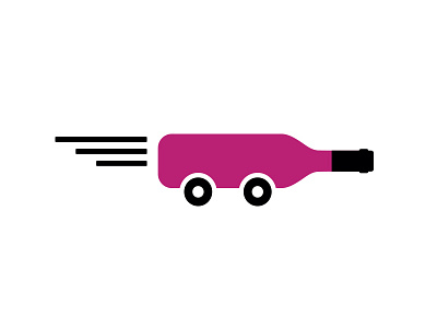 Wine Bottle Truck Icon bottle delivery movement pink truck wheels wine wine bottle wine truck
