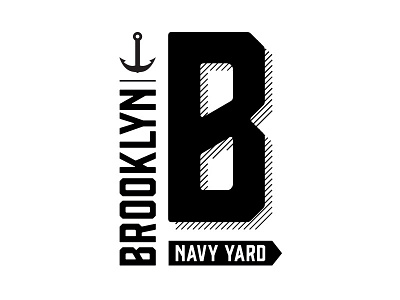 Brooklyn Navy Yard Type Lockup anchor black and white brooklyn brooklyn navy yard industrial typography