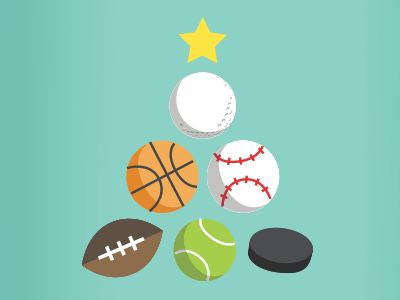 Holiday Sports Tree animation ball baseball christmas tree football hockey holiday animation holiday illustration holiday tree illustration sports star