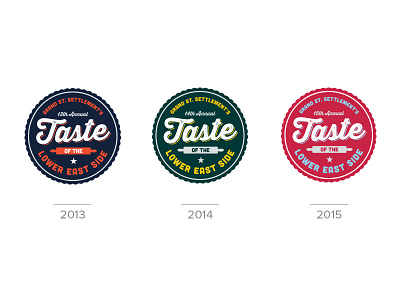 Taste of Lower East Side Logo color crest event logo logo new york city nyc script