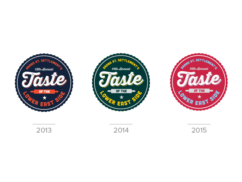 Taste of Lower East Side Logo logo nyc crest script color event logo new york city